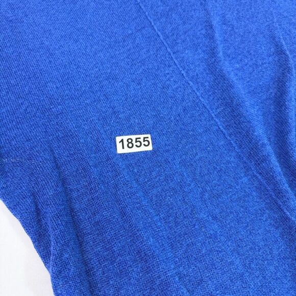 Chicos Top Shirt Womens Large Linen Blend Blue Oversized Open Knit Flowy - Picture 5 of 7